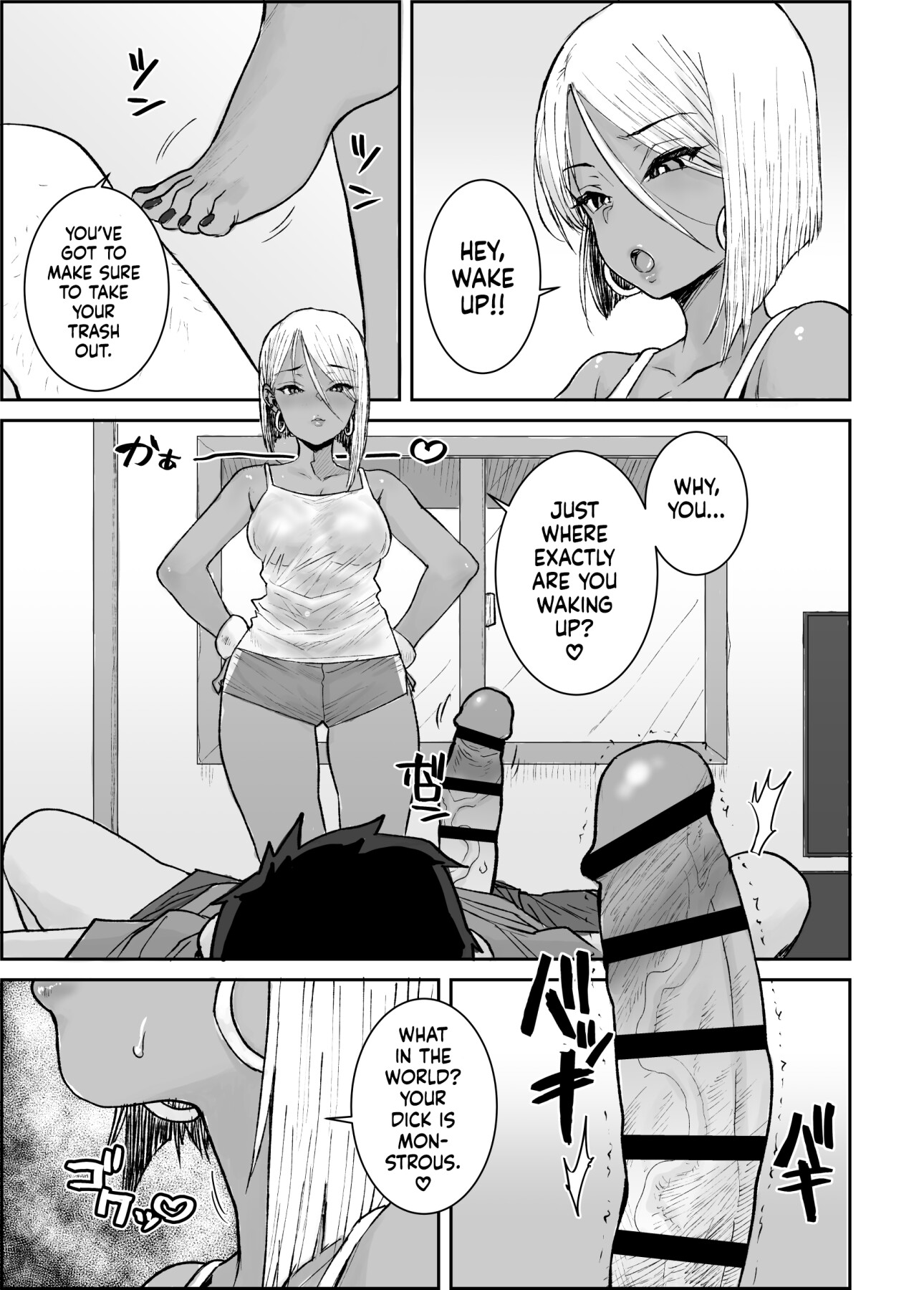 Hentai Manga Comic-I, Your Humble College Student, Busted Loads Into My 35 Y/O Dark-Skinned Gyaru Landlady While She Rode Me Cowgirl-Read-6